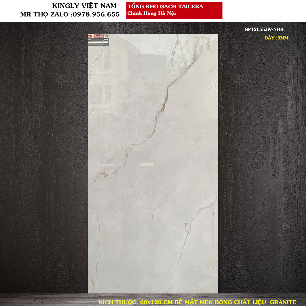 Gạch lát nền Taicera 60x120 cm GP12L55JW Loại 1